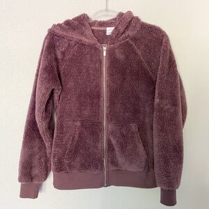 Shadow Sport Plum Purple Fuzzy Fleece Jacket